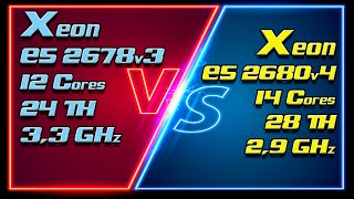 Xeon E5 2678v3  2680v3 3300MHz vs Xeon E5 2680v4 2900MHz Unlock Turbo Boost  Undervolting [upl. by Ennael]