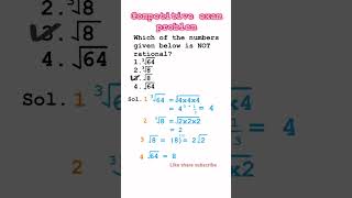 Quantitative aptitude  rational and irrational  algebra  competitive exam problem shortsfeed [upl. by Seline]