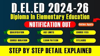 DELED CT ENTRANCE EXAM ODISHA 202426 ONLINE APPLICATION FORM DETAILS  STEP BY STEP EXPLAINED [upl. by Dinse]