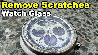 How remove scratches on watch  mineral glass with cerium oxide [upl. by Sulamith]