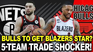 Blockbuster 5Team Trade Could Bring Trail Blazers Star to the Chicago Bulls [upl. by Hairem543]