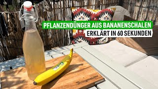 Bananenschalen als Dünger für Deine Pflanzen 🍌 Natürlichen Dünger selber machen [upl. by Ariaes]