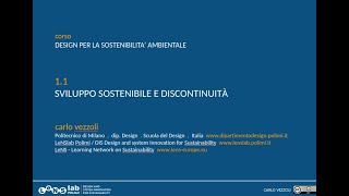 11 Sviluppo sostenibile e discontinuità 2024 [upl. by Ettolrahs]