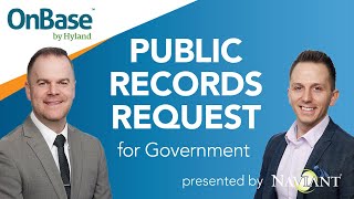 Intro to OnBase Public Records Request with Demo [upl. by Winfield]