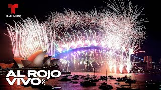 Australia recibe el 2024 con fuegos artificiales  Al Rojo Vivo  Telemundo [upl. by Atnuahsal]