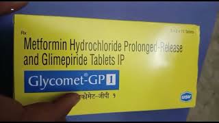 GlycometGP1 Tablet  Metformin Hydrochloride ProlongedRelease and Glimepiride Tablets IP Glycomet [upl. by Uela]