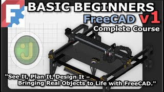 Basic Beginners FreeCAD v10  Introduction to Course [upl. by Ynnij]