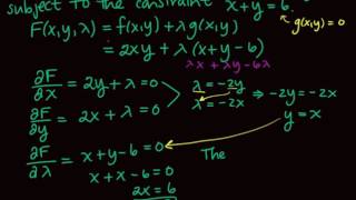 Section 74 Lagrange Multipliers and Constrained Optimization [upl. by Flodnar]