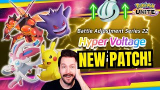 HYPER VOLTAGE PATCH NOTES Held Item Changes Gengar Buffs EX Nerfs amp more  Pokemon Unite [upl. by Onia]