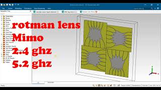 rotman lens antenna as power divider or power combiner in cst [upl. by Rammaj]