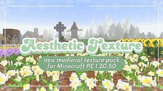 ꒰ ° Minecraft PE ꒱ NEW Medieval Aesthetic Texture Pack for 120 🍂 [upl. by Arimat]