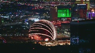 Las Vegas MSG Sphere lit for the 4th of July [upl. by Naraj]