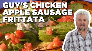 Guy Fieris Chicken Apple Sausage Frittata THROWBACK  Guys Big Bite  Food Network [upl. by Eittap461]