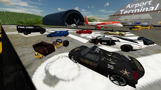 Criminals Race the Fastest Police Car ever  Farming Simulator 22 [upl. by Eerrehc]