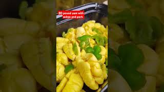 80 pound yam cooked with ackee amp pork jamaicanlife cooking vlog [upl. by Ilka]