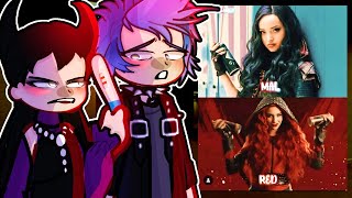 Descendants 4 The Rise of Red PARENTS reacts to THEIR KIDS Descendants 🃁❤️ Gacha 2 reacts Disney [upl. by Ytsim]