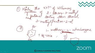 Ethers Methods of preparation ChemistrySession 154 [upl. by Loftis]