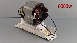 How To Make Permanent 220v 8000w Generator With Copper Transformers Tools [upl. by Clovah]