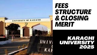 KU Fee Structure and Closing Merit for Admission year 2025 [upl. by Arod]