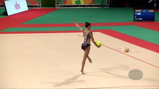 RAFFAELI Sofia ITA  2022 Rhythmic Worlds Sofia BUL  Qualifications Ball [upl. by Alleinnad]