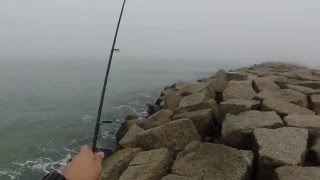 Fishing the East Cut Jetties South Padre Island [upl. by Fazeli]