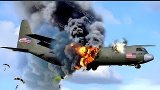 Today a US C130 plane carrying 5 generals and 500 soldiers was shot down by the Houthis [upl. by Uticas68]