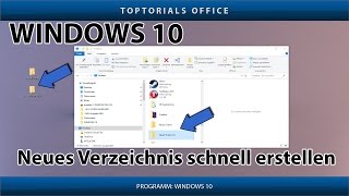 Schnell einen neuen Ordner erstellen Windows 10 [upl. by Vieva]