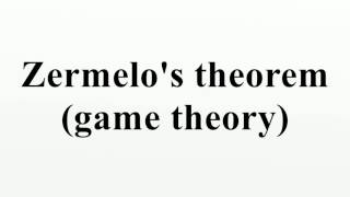 Zermelos theorem game theory [upl. by Saleme]