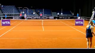 Diana Marcinkevica vs Katerina Siniakova  Porsche Tennis Grand Prix Stuttgart 2014 [upl. by Seigler]