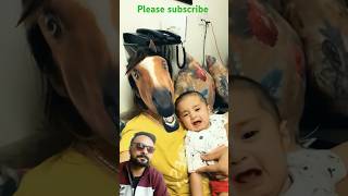 Fear face 😨😈 horse funny cutebaby comedy trending reaction shorts [upl. by Soule765]