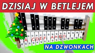 DZISIAJ W BETLEJEM  kolęda na dzwonkach🎄🎶 CYMBAŁKI TUTORIAL [upl. by Klatt200]