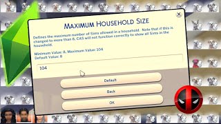 How to add more than 8 sims to a household in the sims 4 [upl. by Anidene]