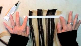 EASY HOW TO MAKE A SEAMLESS TAPEIN HAIR EXTENSION By wwwHairweftingtapecom [upl. by Euqitsym]