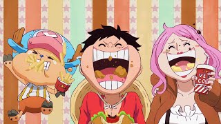 LUFFY BONNEY CHOPPER FINALLY GOT SOMETHING TO EAT ENGLISH SUB [upl. by Burny]