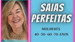 MODELOS DE SAIAS MULHERES MAIS 50 Márcia Diniz [upl. by Navad]