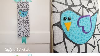 How to Make a Fabric Mosaic on Canvas by Tiffany Windsor [upl. by Enyrb]