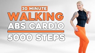 Walk at Home  30 Minute Walking Workout to Lose Belly Fat Knee Friendly All Standing [upl. by Uv]