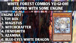 White Forest with Magistus Witchcrafter Toy Fiendsmith Azamina and BlueEyes Combos YuGiOh Edopro [upl. by Munt]