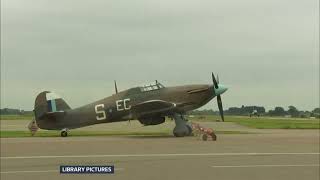 Pilot dies in Spitfire crash in field near RAF Coningsby base in Lincolnshire UK 25May2024 [upl. by Suilenroc]