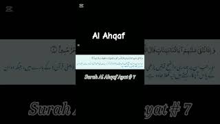 Al Ahqaf Ayat 7 holyquran hafiz quranrecitation youtubeshorts youtube [upl. by Rihana]