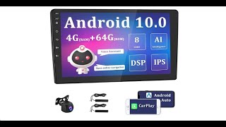 Camecho 2022 Newest Double Din Octacore 4GB64GB Car Stereo Camecho 101quot Android 10 Car Radio GPS [upl. by Elleryt]