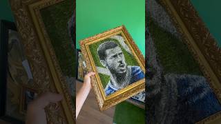 J’ai peint Eden Hazard sur de la pelouse 🌱🖌️ art chelsea hazard [upl. by Hun]