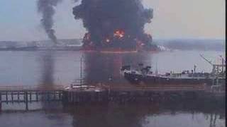 gas barge explosion [upl. by Odell]