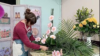 Tutoriales y tips básicos de floristería Arreglo floral funerario [upl. by Alliuqat]