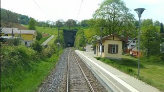 ★ 🇨🇭 Sissach  Läufelfingen  Olten Cab ride on the original line between Basel amp Olten [upl. by Silberman620]