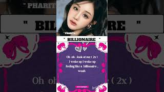 Billionaire  Babymonster song lyrics 🎵billionaire babymonster billionairelyricsshortvideo [upl. by Leonhard]