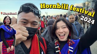 Wearing Naga traditional dress in Hornbill festival 2024  Super Fun  Must watch [upl. by Aitselec200]