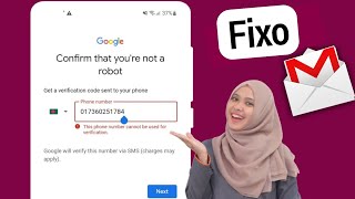 Como corrigir este número de telefone não pode ser usado para verificação  conta do Google  Gmail [upl. by Daas]