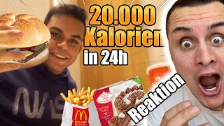 MEIN CUTTER versucht die 20000 KALORIEN CHALLENGE in 24 STUNDEN 🤯🍔🍕 I The Franklin Reaktion [upl. by Onairda]