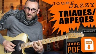 IMPRO JAZZ SUR LE BLUES  TRIADES ARPEGES [upl. by Ellennahc]